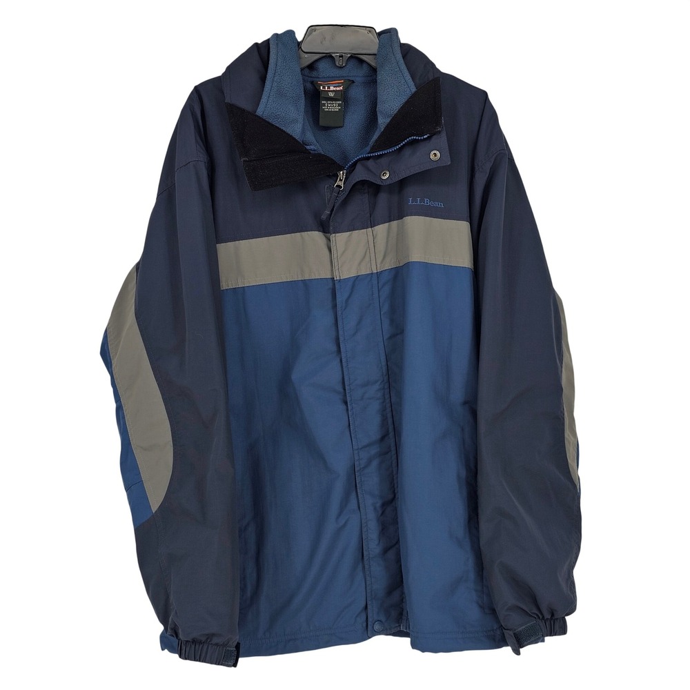 Vintage 90s LL Bean 3 in 1 Jacket Mens XXL Colorblock Fleece Lined Parka Ski